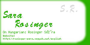 sara rosinger business card